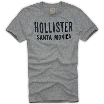 Camiseta Hollister Masculina Tamanho EG Cinza