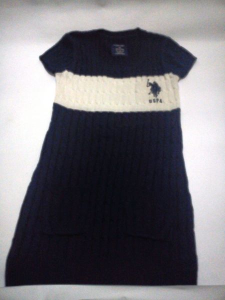 Blusa Malha Polo USPA ASSN Tamanho M - Feminina - Azul